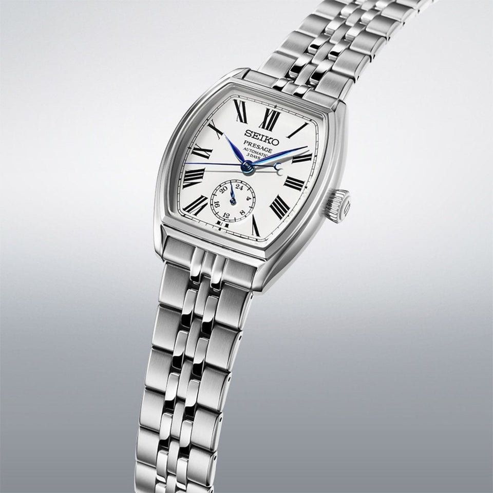 Seiko Presage Men's Classic Series Enamel 'Tonneau' Bracelet Watch