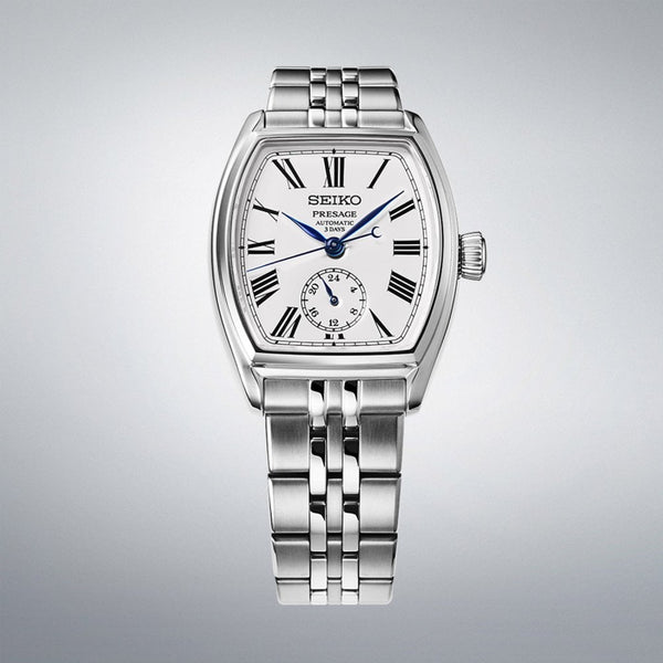 Seiko Presage Men's Classic Series Enamel 'Tonneau' Bracelet Watch