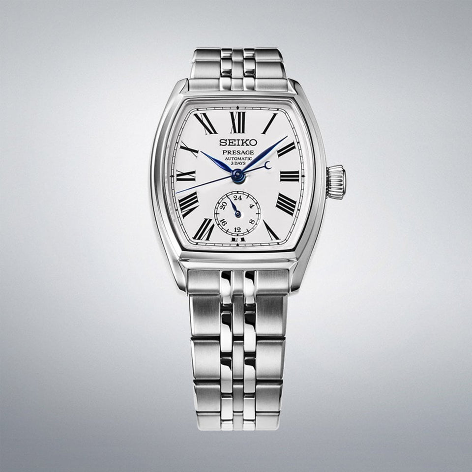 Seiko Presage Men's Classic Series Enamel 'Tonneau' Bracelet Watch