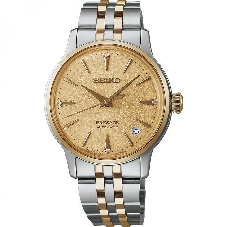 Seiko Presage Men's 'Frozen Daiquiri' Stone Set Cocktail Time Watch