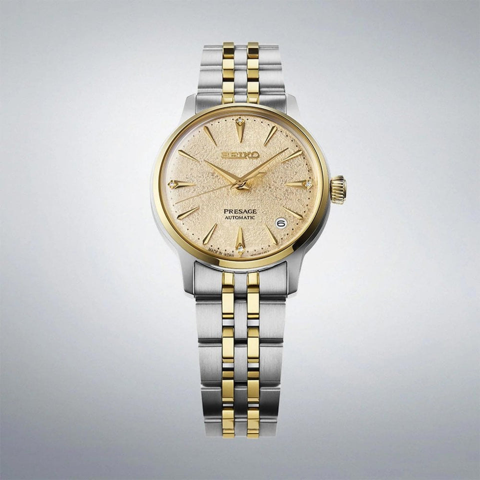 Seiko Presage Men's 'Frozen Daiquiri' Stone Set Cocktail Time Watch
