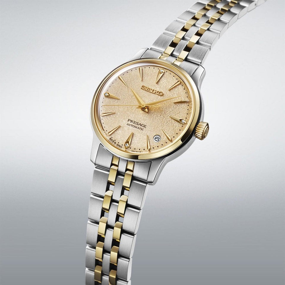 Seiko Presage Men's 'Frozen Daiquiri' Stone Set Cocktail Time Watch