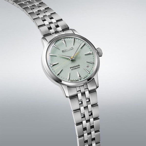Seiko Presage Men's 'Frozen Mojito' Stone Set Cocktail Time Watch
