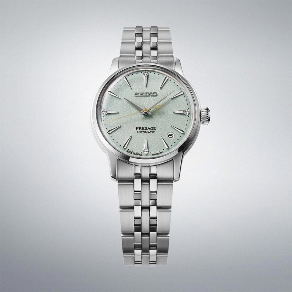 Seiko Presage Men's 'Frozen Mojito' Stone Set Cocktail Time Watch