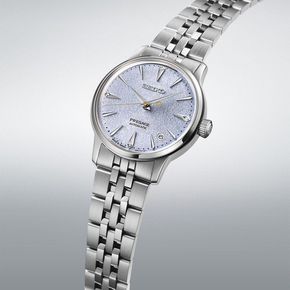 Seiko Presage Men's 'Frozen Skydiving Stone Set Cocktail Time Watch