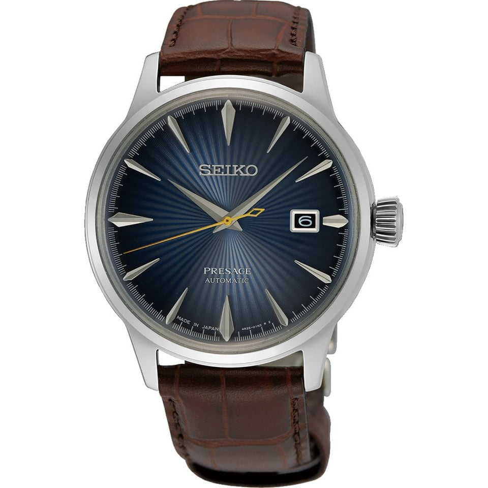 Seiko Presage Men's ‘Midnight Blue Moon’ Cocktail Time Watch