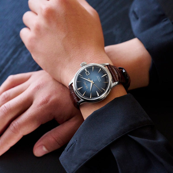 Seiko Presage Men's ‘Midnight Blue Moon’ Cocktail Time Watch