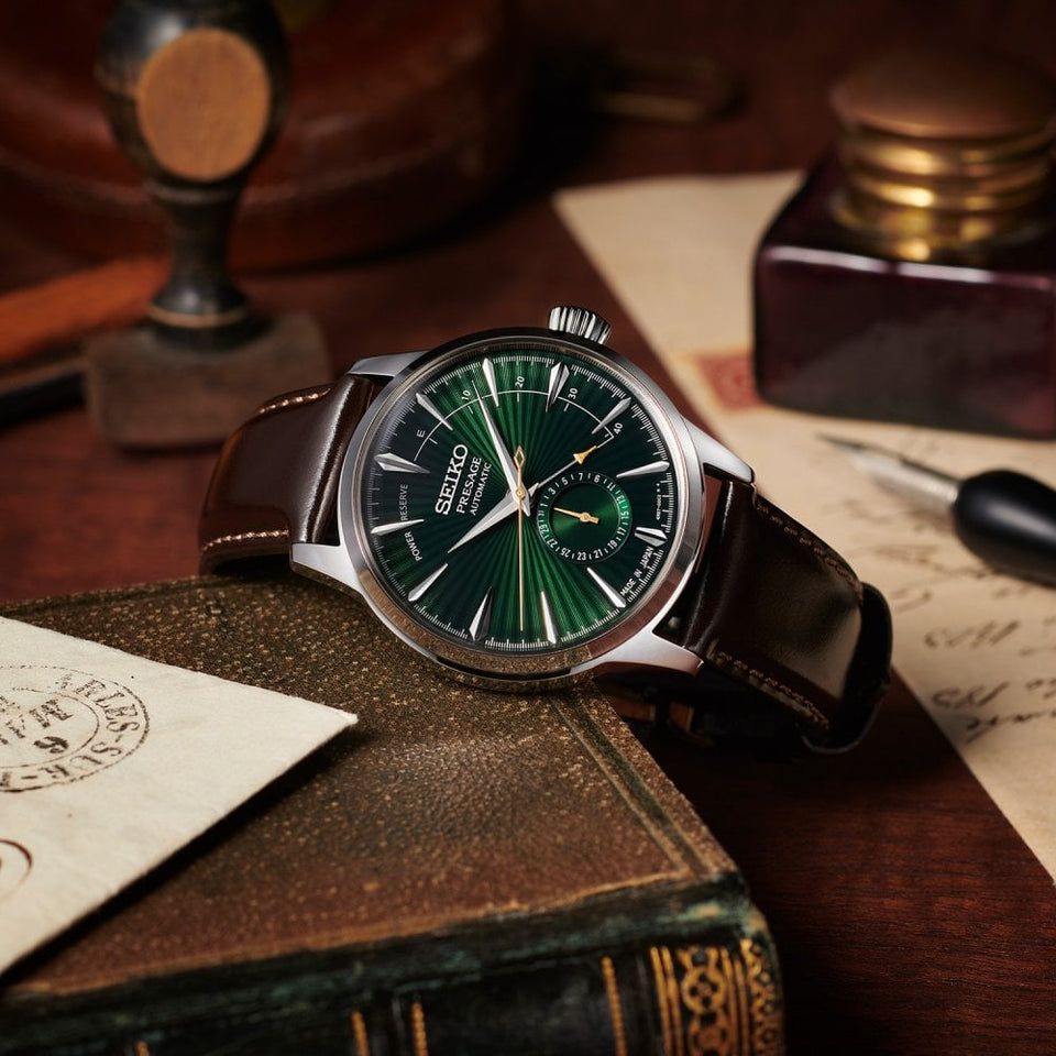 Seiko Presage Men's ‘Midnight Mockingbird’ Cocktail Time Watch
