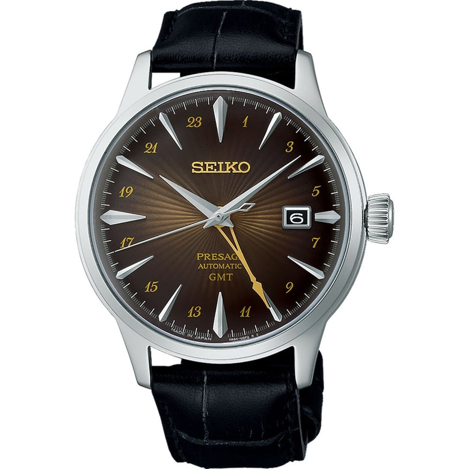Seiko Presage Men's 'Rusty Nail' Cocktail Time Automatic GMT Watch