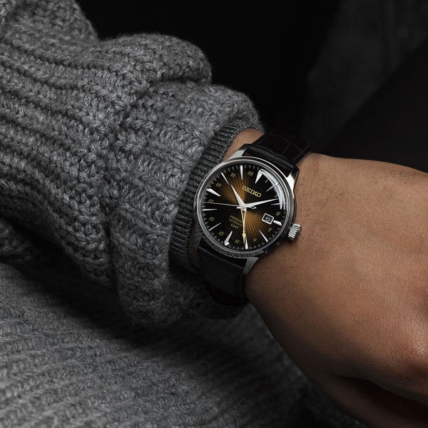 Seiko Presage Men's 'Rusty Nail' Cocktail Time Automatic GMT Watch