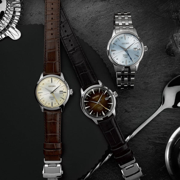 Seiko Presage Men's 'Rusty Nail' Cocktail Time Automatic GMT Watch