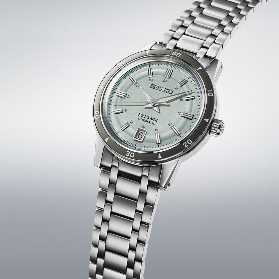 Seiko Presage Men's Style 60s Ice Green 39.5mm Automatic Watch