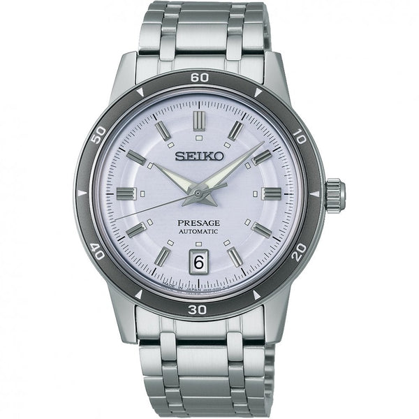 Seiko Presage Men's Style 60s Silvery Violet 39.5mm Automatic Watch
