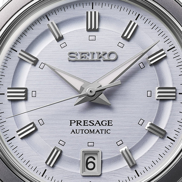 Seiko Presage Men's Style 60s Silvery Violet 39.5mm Automatic Watch