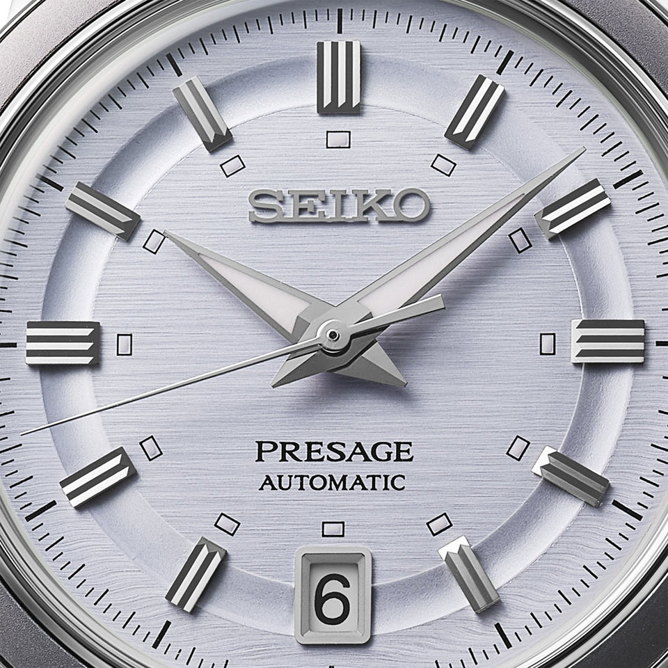 Seiko Presage Men's Style 60s Silvery Violet 39.5mm Automatic Watch