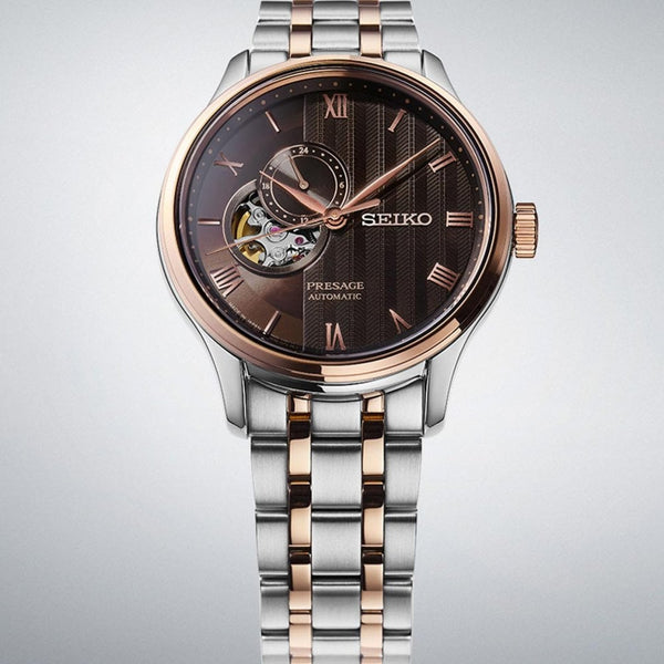 Seiko Presage Men's Zen Garden Kyoto Autumn Leaves Two Tone Watch