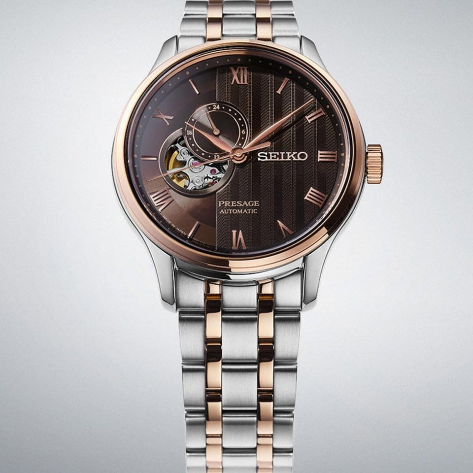 Seiko Presage Men's Zen Garden Kyoto Autumn Leaves Two Tone Watch
