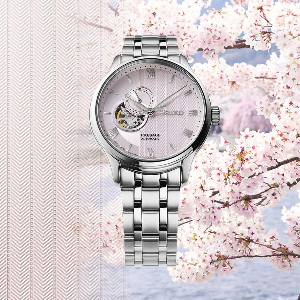 Seiko Presage Men's Zen Garden Kyoto Cherry Blossom Bracelet Watch