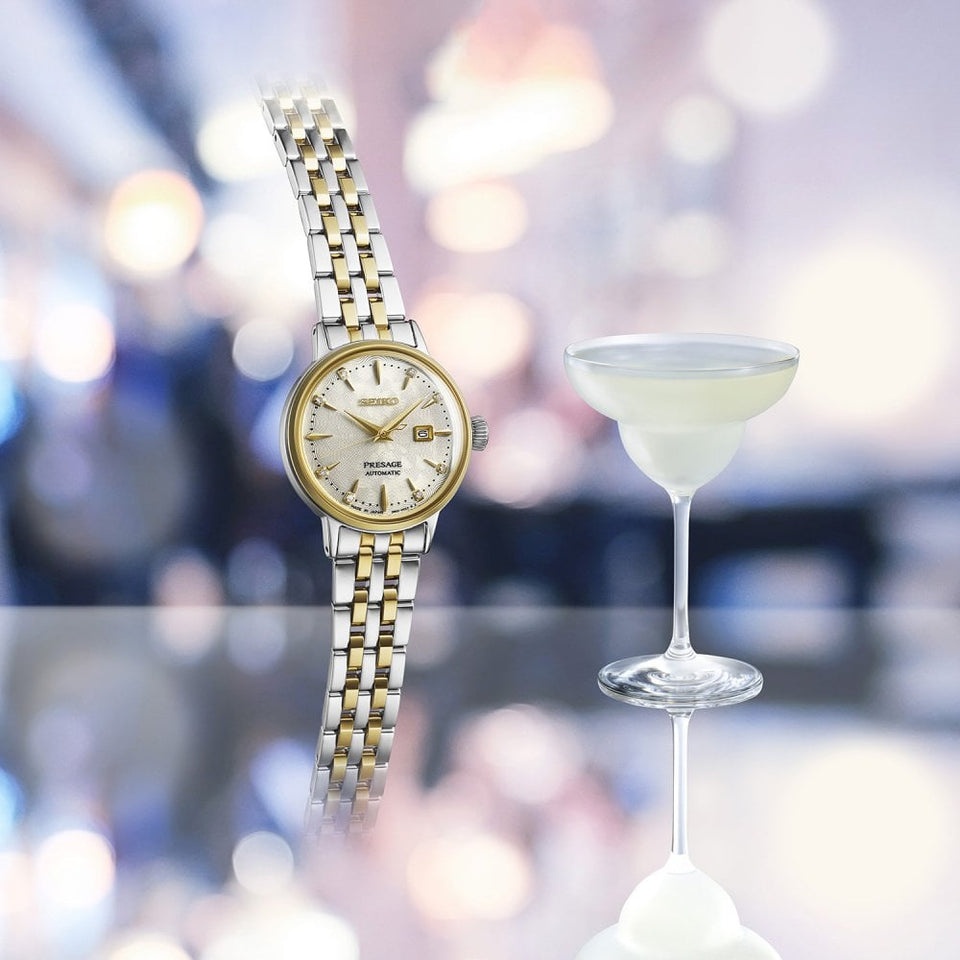 Seiko Presage Presage Cocktail Time ‘White Lady’ Diamond Twist