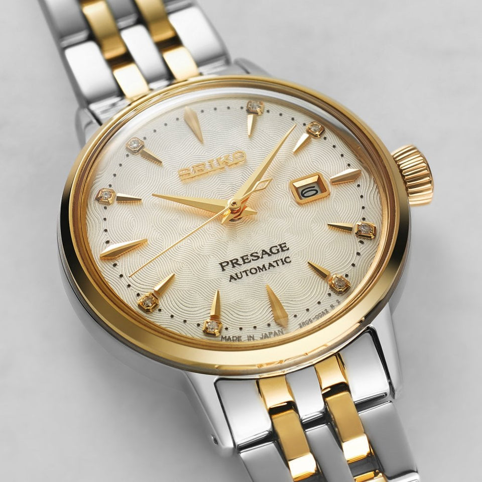 Seiko Presage Presage Cocktail Time ‘White Lady’ Diamond Twist
