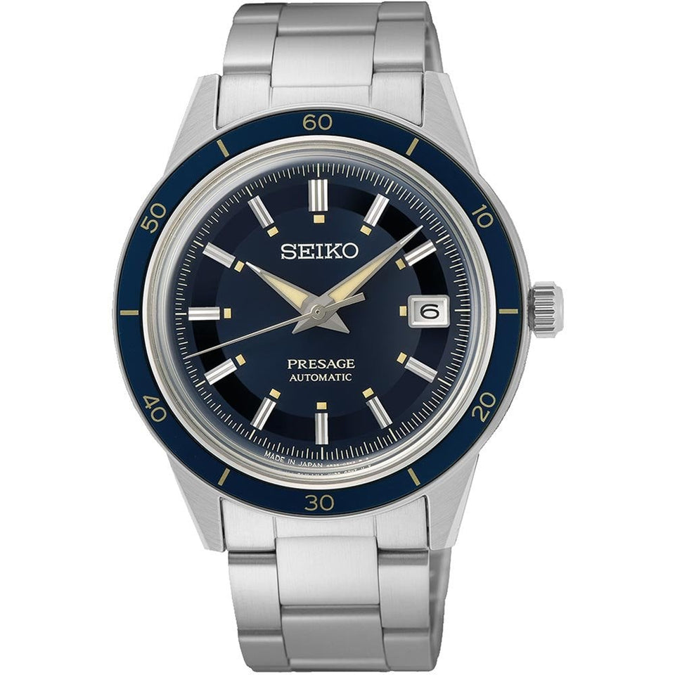 Seiko Presage Style 60s 41mm Automatic Men's Watch | Blue Dial