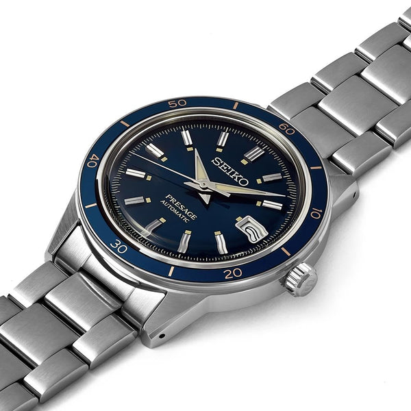 Seiko Presage Style 60s 41mm Automatic Men's Watch | Blue Dial