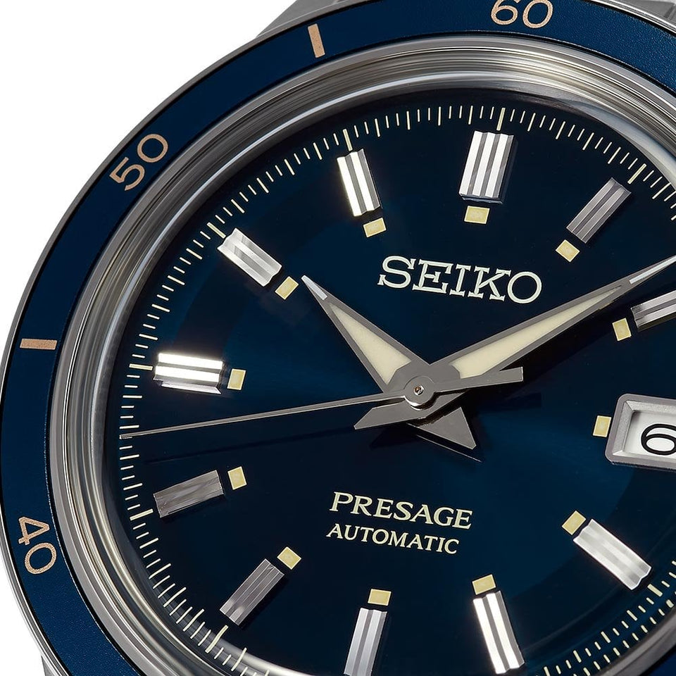 Seiko Presage Style 60s 41mm Automatic Men's Watch | Blue Dial