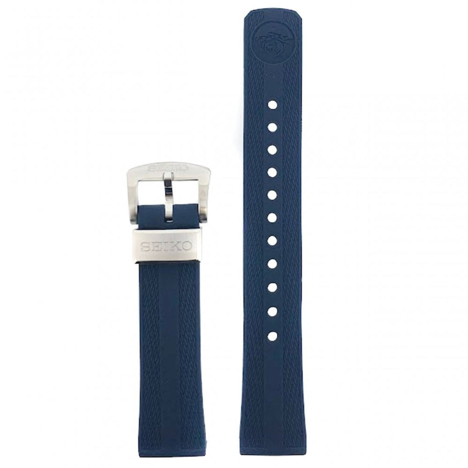 Seiko Prospex Blue 20mm Silicone Strap with Clasp
