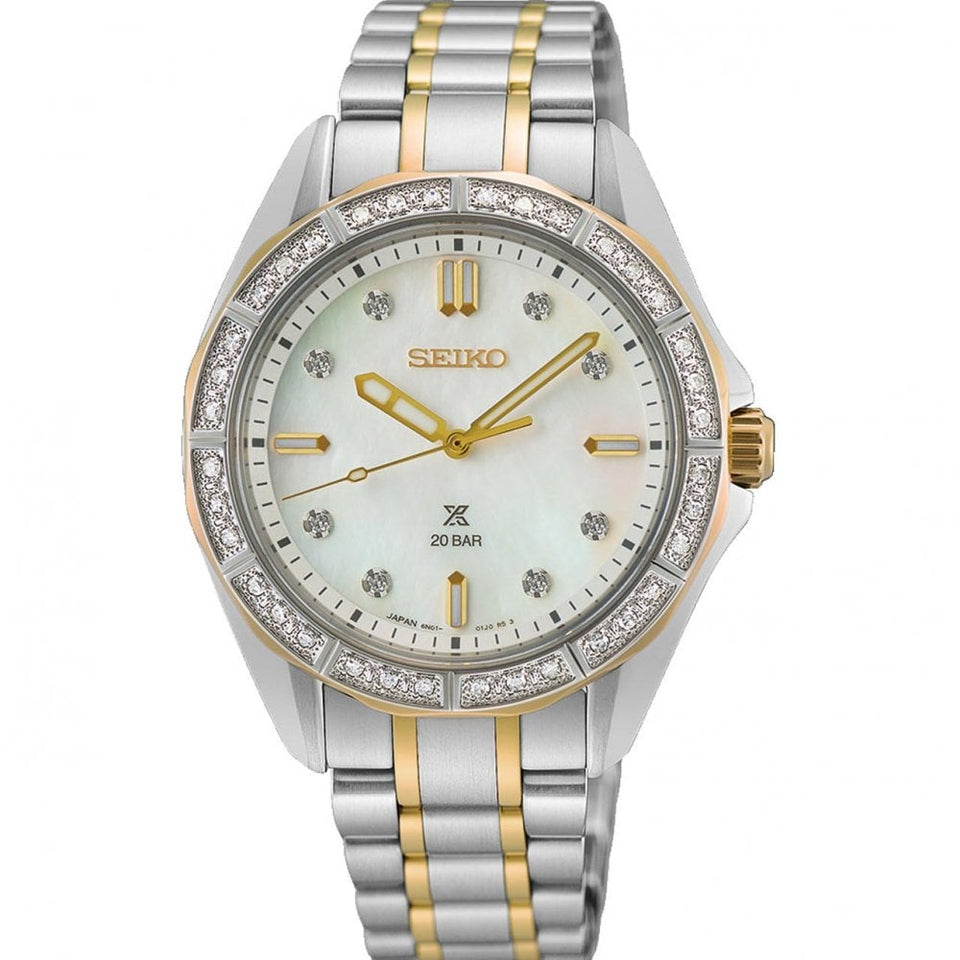 Seiko Prospex Ladies Marine Sport Mother Of Pearl Dial Watch