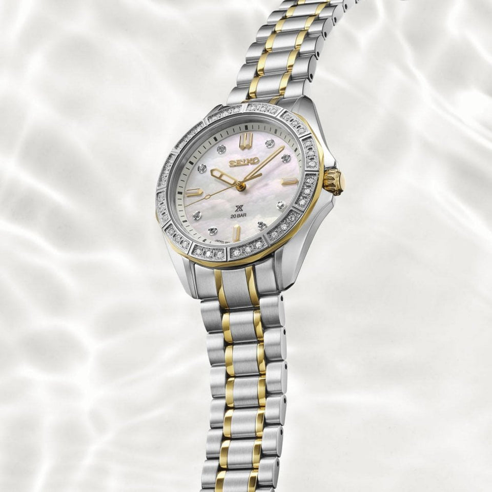 Seiko Prospex Ladies Marine Sport Mother Of Pearl Dial Watch