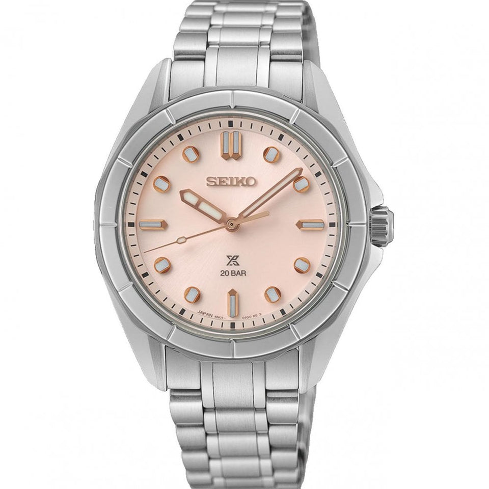 Seiko Prospex Ladies Marine Sports Shell Pink Bracelet Watch