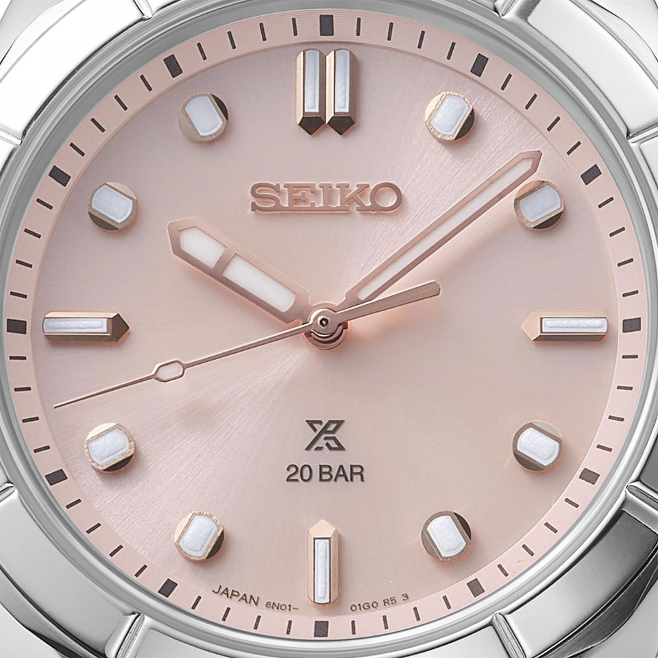 Seiko Prospex Ladies Marine Sports Shell Pink Bracelet Watch