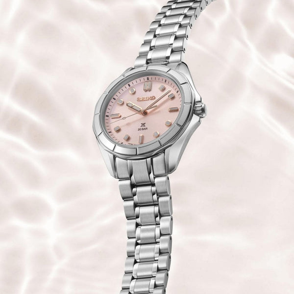 Seiko Prospex Ladies Marine Sports Shell Pink Bracelet Watch