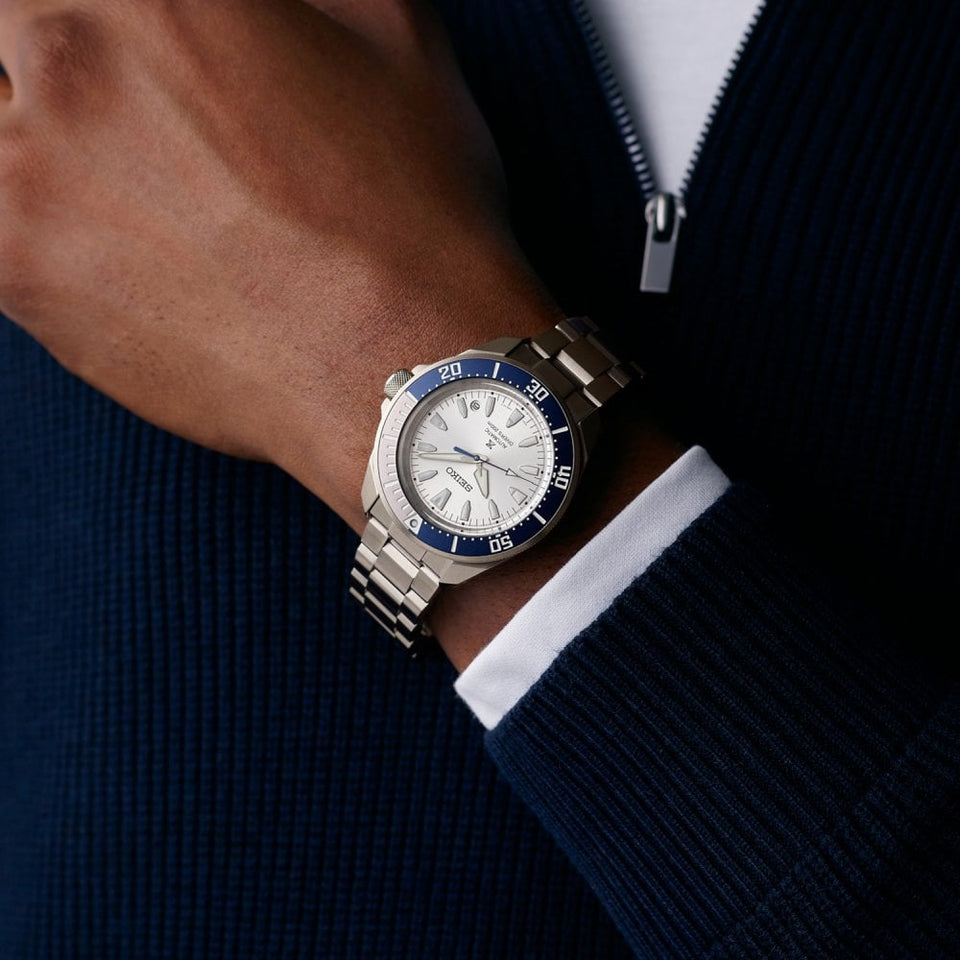 Seiko Prospex Limited Edition 145th Anniversary Silvertone “Samurai” Mechanical Diver’s Watch