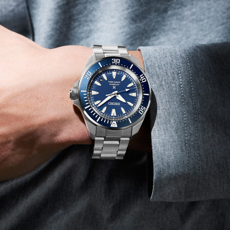 Seiko Prospex Men's 4R Compact Blue Dial Mechanical Diver Watch