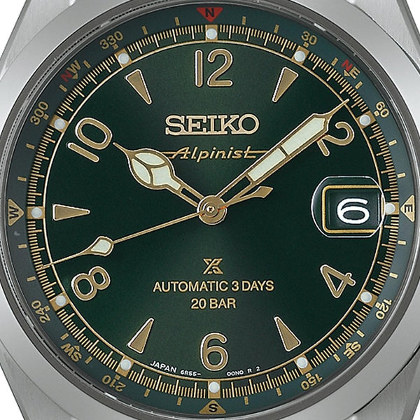 Seiko Prospex Men's Alpinist 'Classic Pine' Green Dial Leather Strap Watch