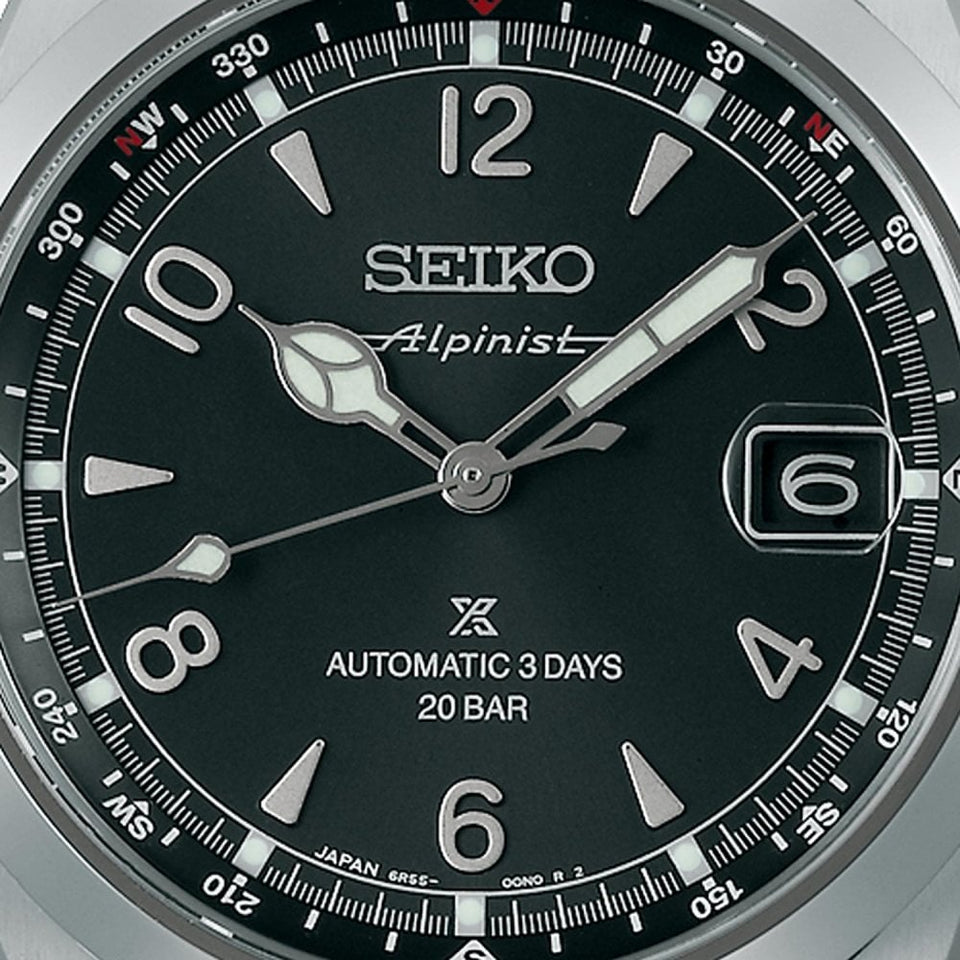 Seiko Prospex Men's Alpinist 'Summit Black' Dial Automatic Bracelet Watch