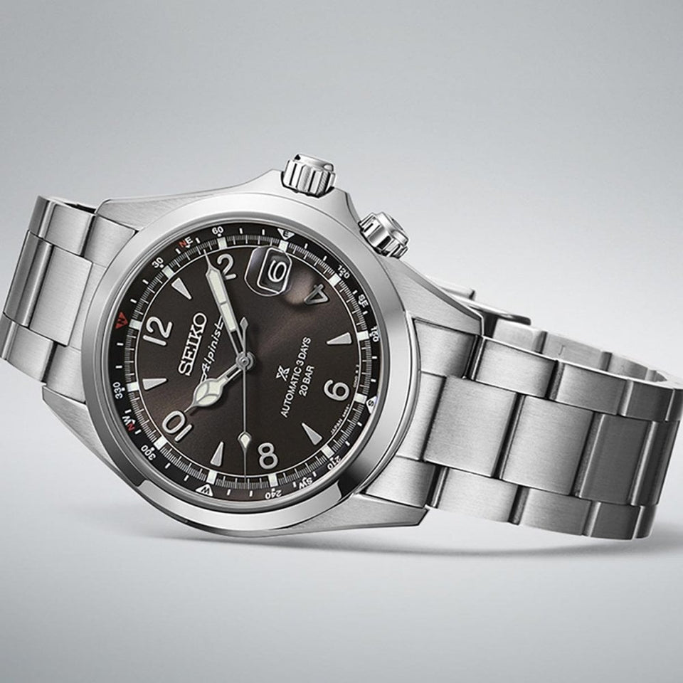 Seiko Prospex Men's Alpinist 'Summit Black' Dial Automatic Bracelet Watch