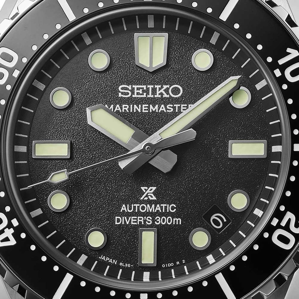 Seiko Prospex Men's High Contrast Black Marinemaster 1968 Reinterpretation Diver's Watch
