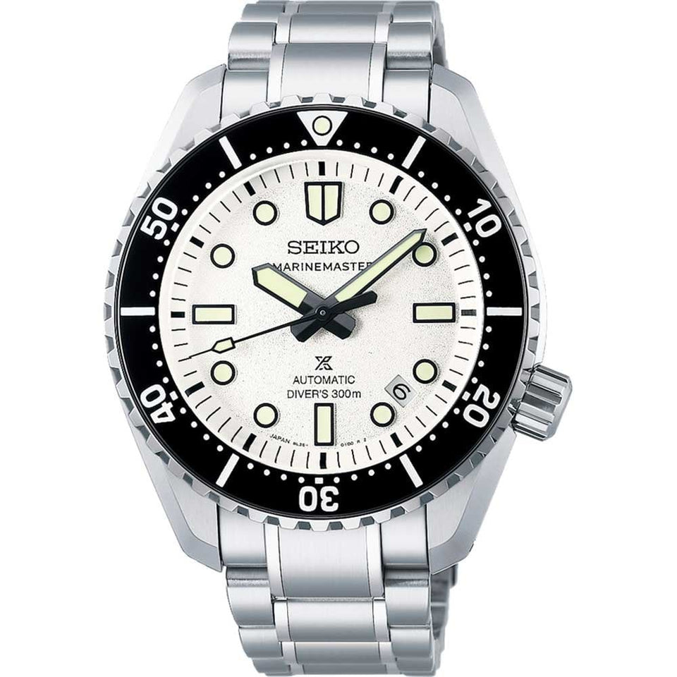 Seiko Prospex Men's Marinemaster 1968 Diver's  Reinterpretation 300m in High Contrast Monochrome Watch