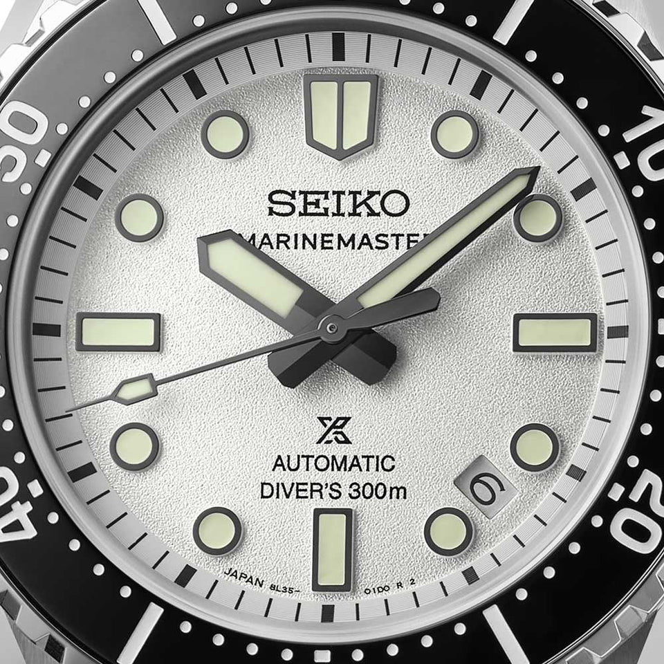 Seiko Prospex Men's Marinemaster 1968 Diver's  Reinterpretation 300m in High Contrast Monochrome Watch