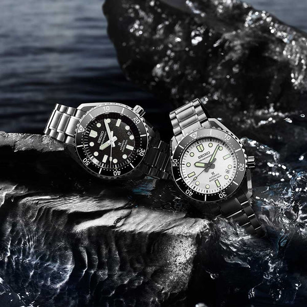 Seiko Prospex Men's Marinemaster 1968 Diver's  Reinterpretation 300m in High Contrast Monochrome Watch
