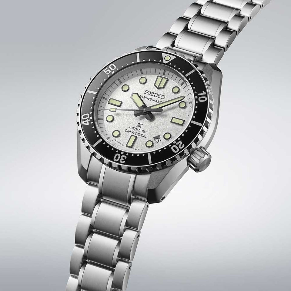 Seiko Prospex Men's Marinemaster 1968 Diver's  Reinterpretation 300m in High Contrast Monochrome Watch