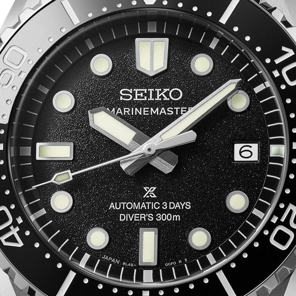 Seiko Prospex Men's 'Marinemaster' 1968 Heritage Satin Black Dial Watch