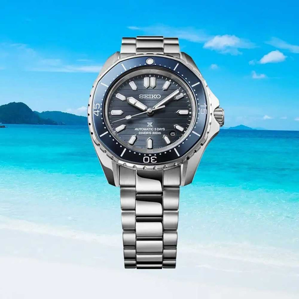 Seiko Prospex Men's Polygonal Diver's Watch in Coastline Blue