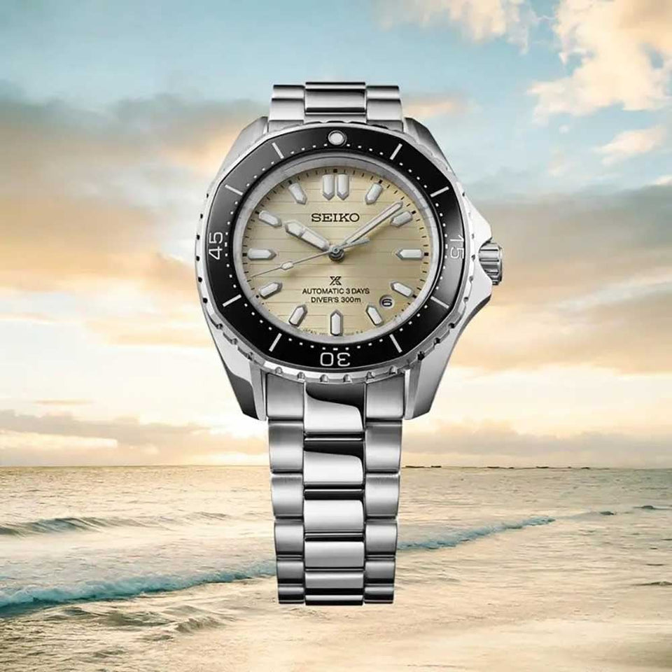 Seiko Prospex Men's Polygonal White Diver's Watch in Pearl