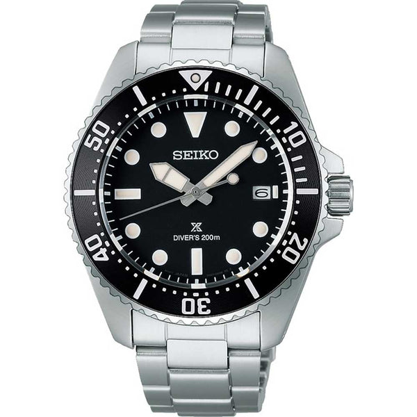 Seiko Prospex Men's Pure Black Solar Diver's Watch