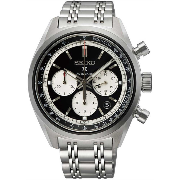 Seiko Prospex Men's Speedtimer ‘Glossy Black’ 1972 Mechanical Chronograph Watch