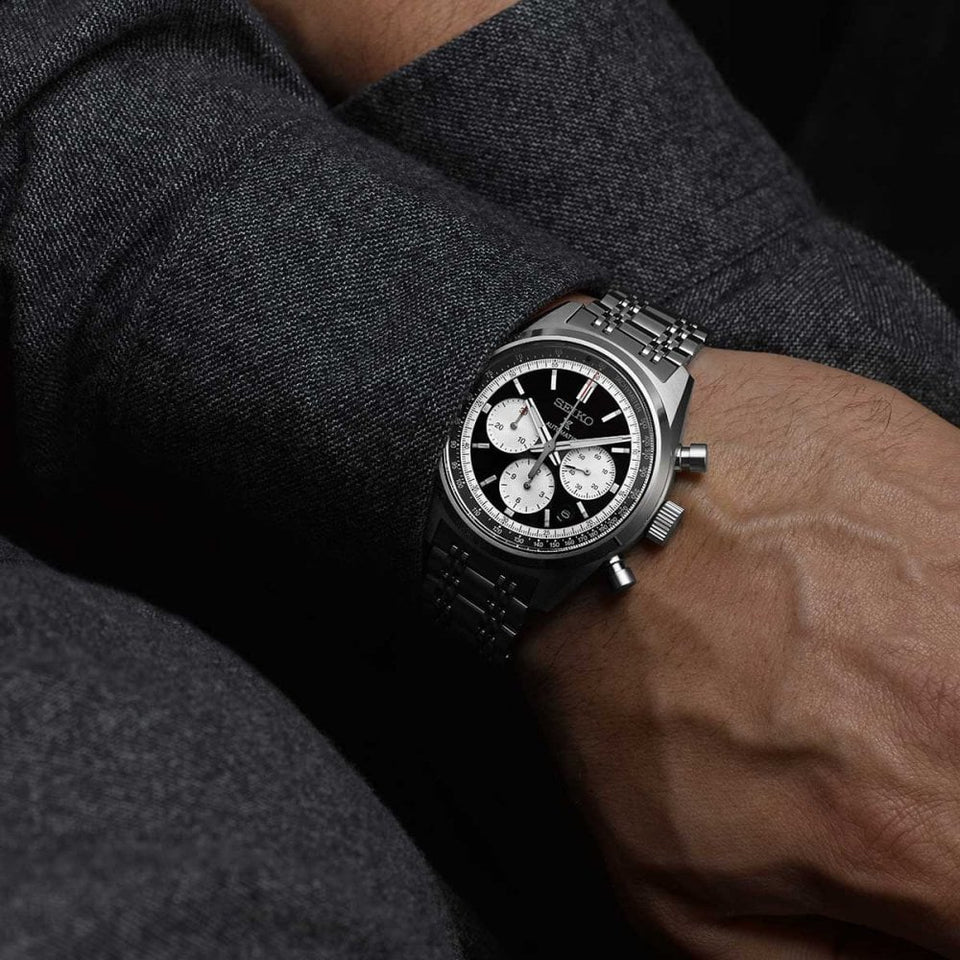 Seiko Prospex Men's Speedtimer ‘Glossy Black’ 1972 Mechanical Chronograph Watch