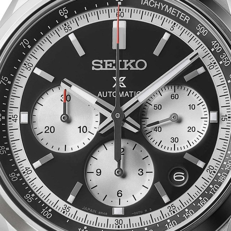 Seiko Prospex Men's Speedtimer ‘Glossy Black’ 1972 Mechanical Chronograph Watch